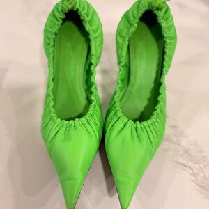 Balenciaga knife vivid green heels